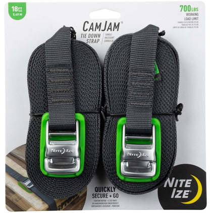 Nite Ize CamJam Tie Down Strap - 18 FT (5.49m) 2 pack